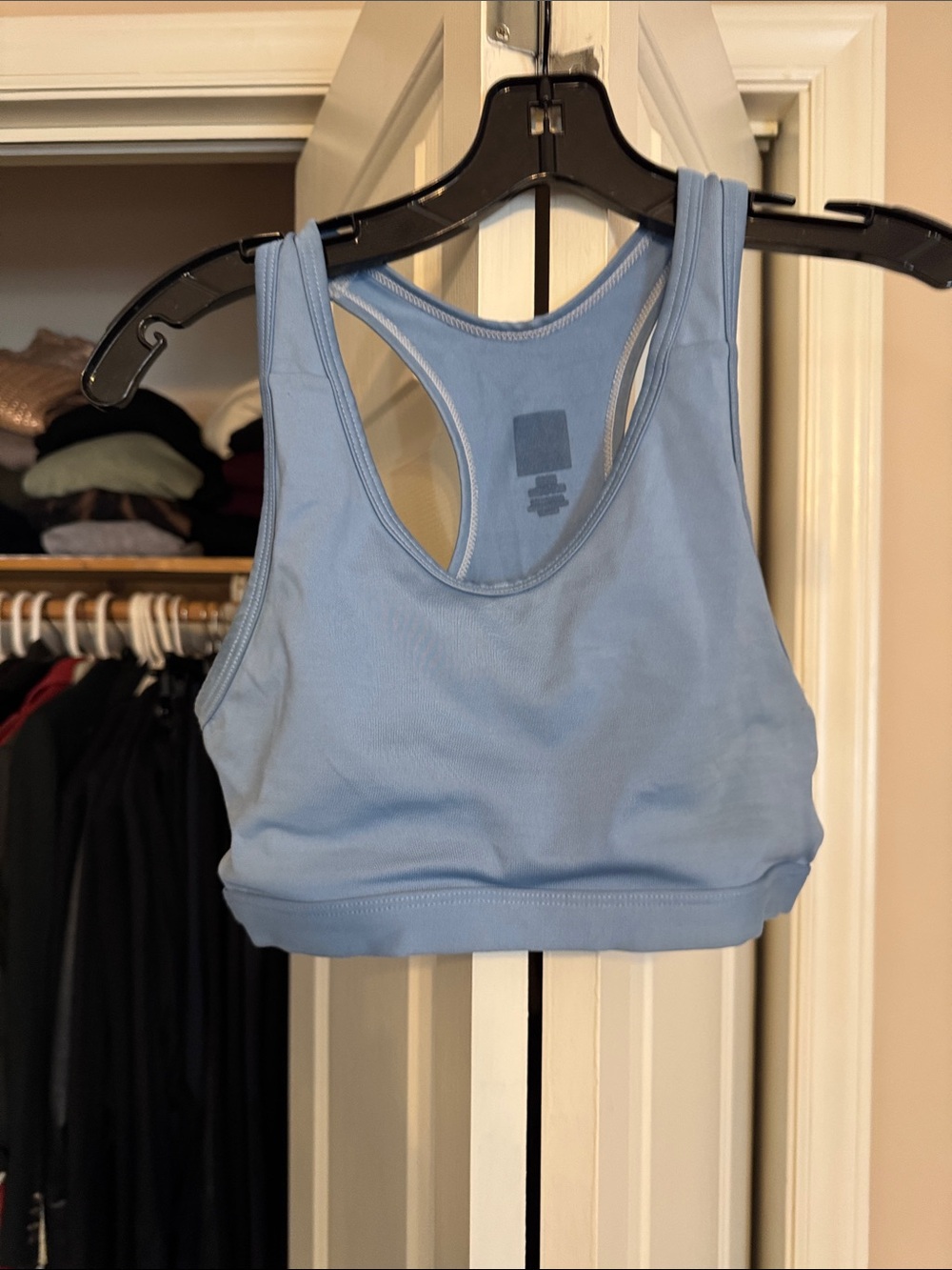 Moving Comfort Light Blue Racerback Sports Bra